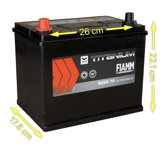 Batteria Fiamm 75 Ah. Titanium Black D26x 75