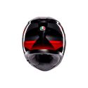Casco Agv K3 E2206 Striga Black/grey/red