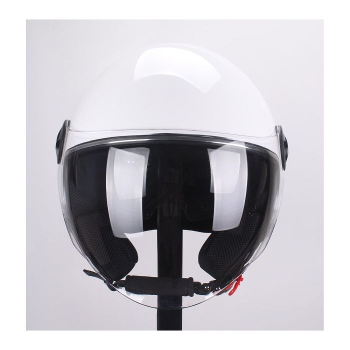 Casco Demi Jet Jfm 500 Con Sunvisor Bianco Perla