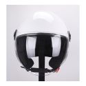 Casco Demi Jet Jfm 500 Con Sunvisor Bianco Perla