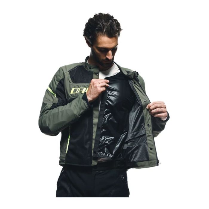 Giacca Estiva Dainese Air Frame 3 Tex Army Green/black/flu