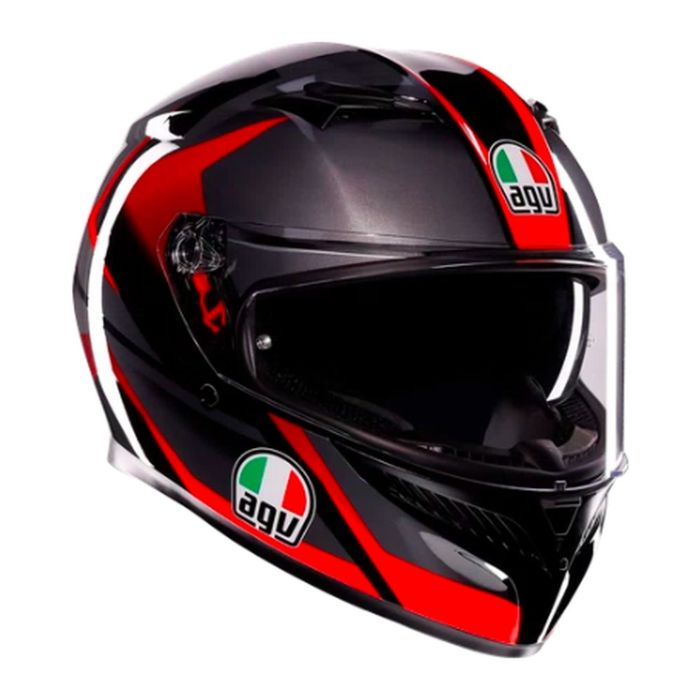 Casco Agv K3 E2206 Striga Black/grey/red