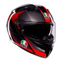 Casco Agv K3 E2206 Striga Black/grey/red