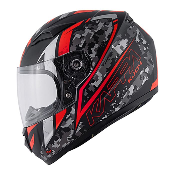 Casco Integrale Bambino Kj04 Evo Prox Nero Opaco / Rosso