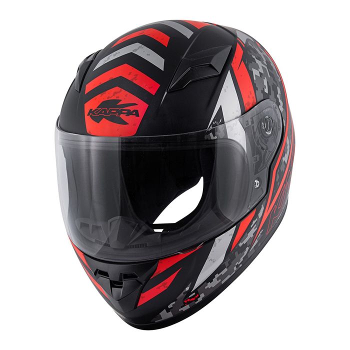 Casco Integrale Bambino Kj04 Evo Prox Nero Opaco / Rosso