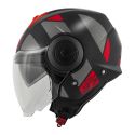 Casco Jet Kappa Kv37r Evo Style Nero / Tita /rosso