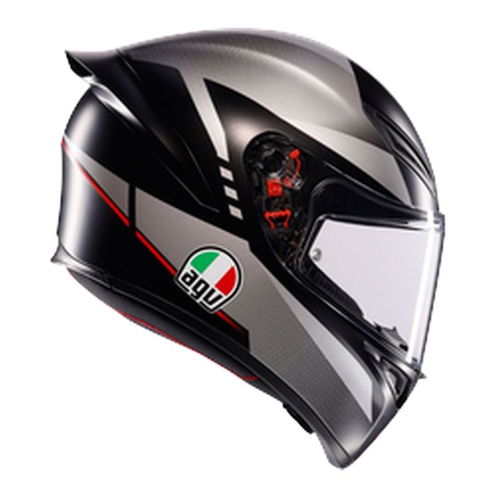 Casco Agv K1 S E2206 Lap Matt Black/grey/red