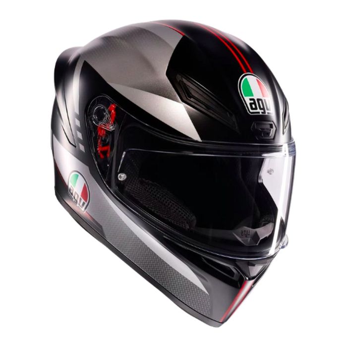 Casco Agv K1 S E2206 Lap Matt Black/grey/red