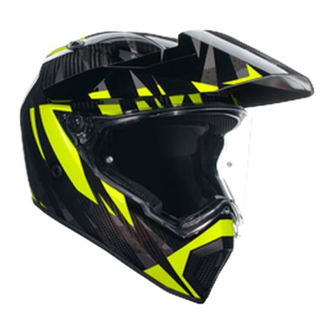 Casco Agv Ax9 E2206 Steppa Carbon/grey/yellow F
