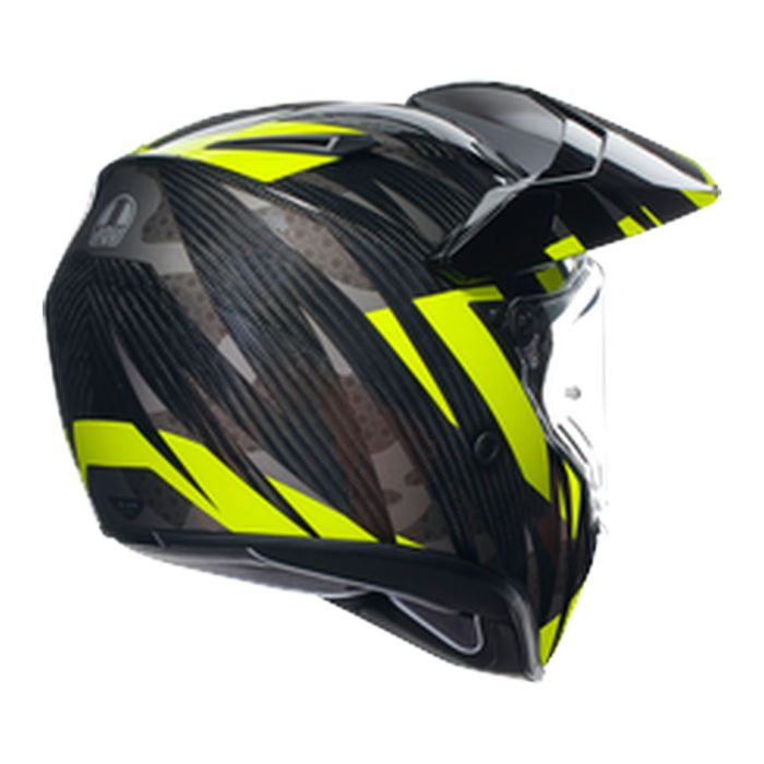 Casco Agv Ax9 E2206 Steppa Carbon/grey/yellow F
