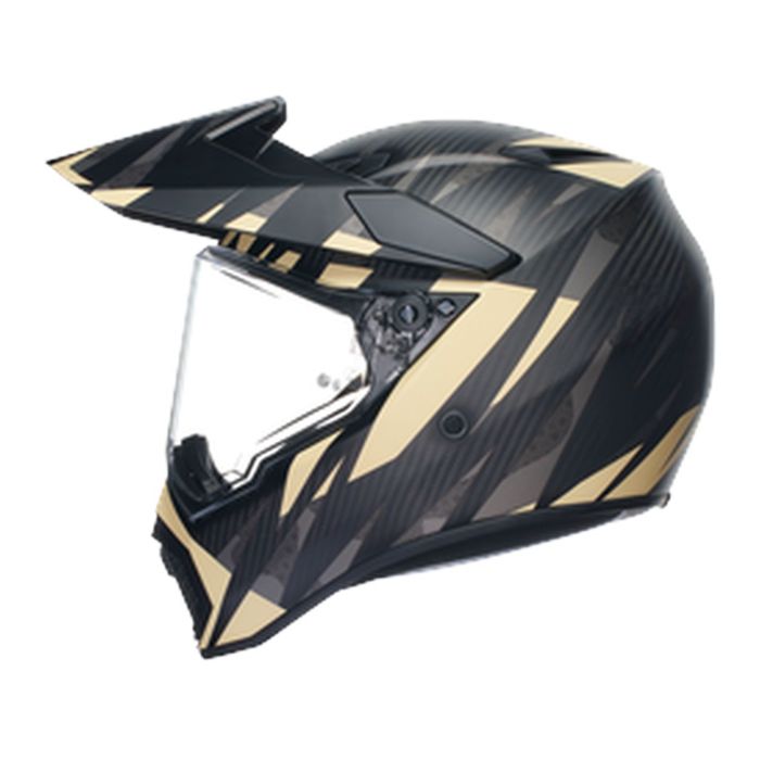 Casco Agv Ax9 E2206 Steppa Matt Carbon/grey/san