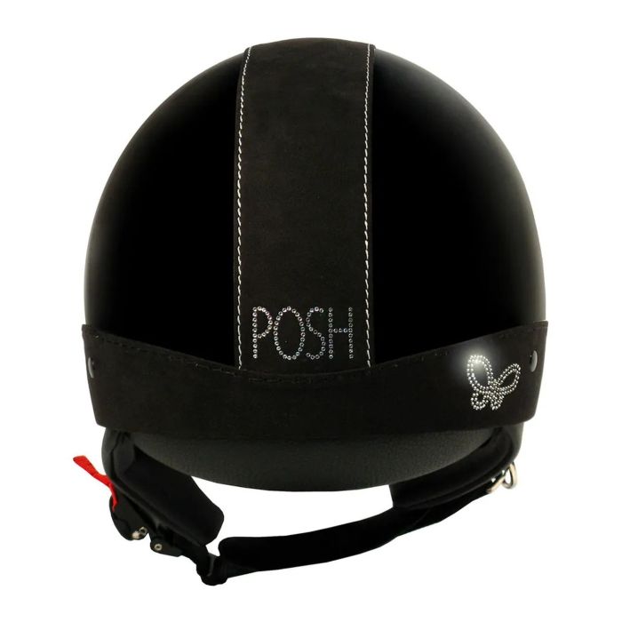 Casco New Max Posh Con Swarovski Nero Opaco Nero