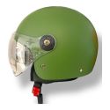 Casco Jfm Demi Jet Monocolore Verde Opaco