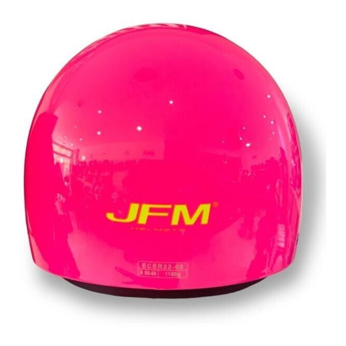 Casco Jfm Demi Jet Monocolore Rosa Lucido