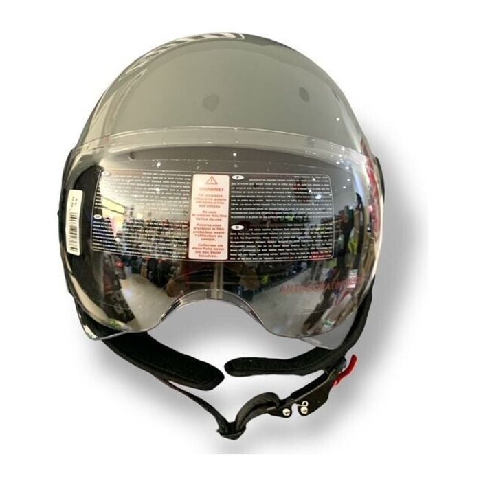 Casco Jfm Demi Jet Monocolore Grigio Lucido