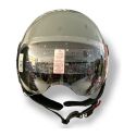 Casco Jfm Demi Jet Monocolore Grigio Lucido
