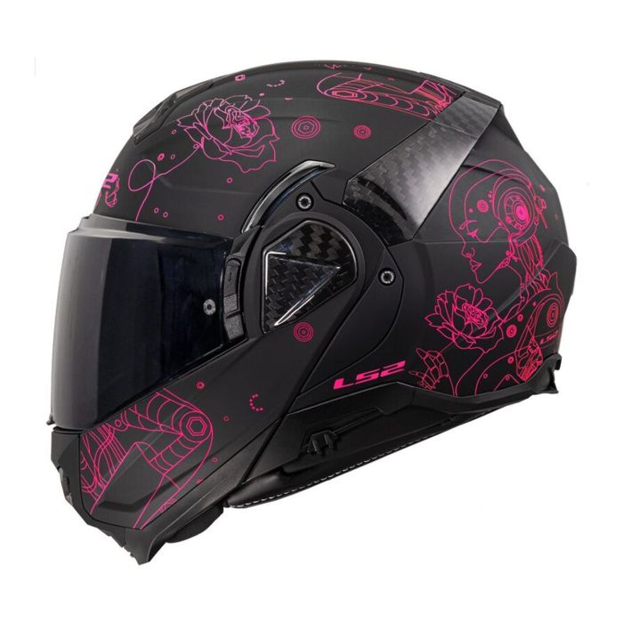 Casco Ribaltabile Ls2 Ff910 Advant Ii Sophia Black Pink
