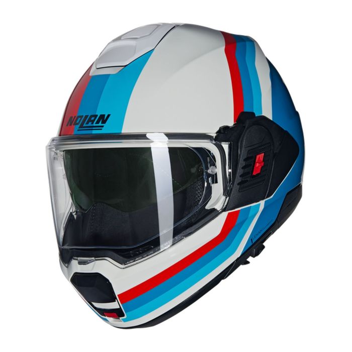 Casco Nolan N120-1 Lineo Bianco Blu Rosso