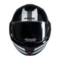 Casco Nolan N120-1 Lineo Nero Bianco Argento