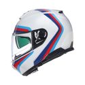 Casco Nolan N100-6 Assoluto Bianco Blu Rosso Azz