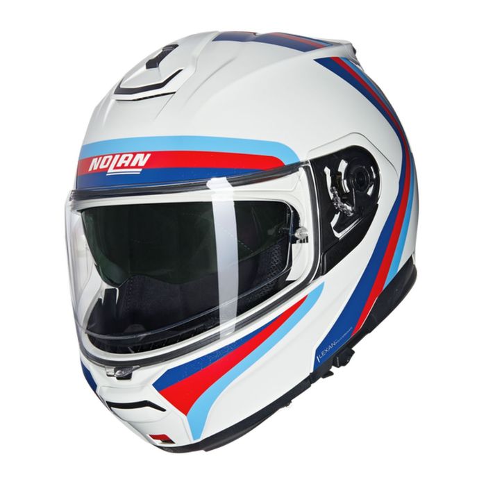 Casco Nolan N100-6 Assoluto Bianco Blu Rosso Azz
