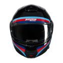Casco Nolan N100-6 Assoluto Nero Blu Rosso Azzur