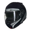 Casco Nolan N100-6 Assoluto Nero Argento Bianco