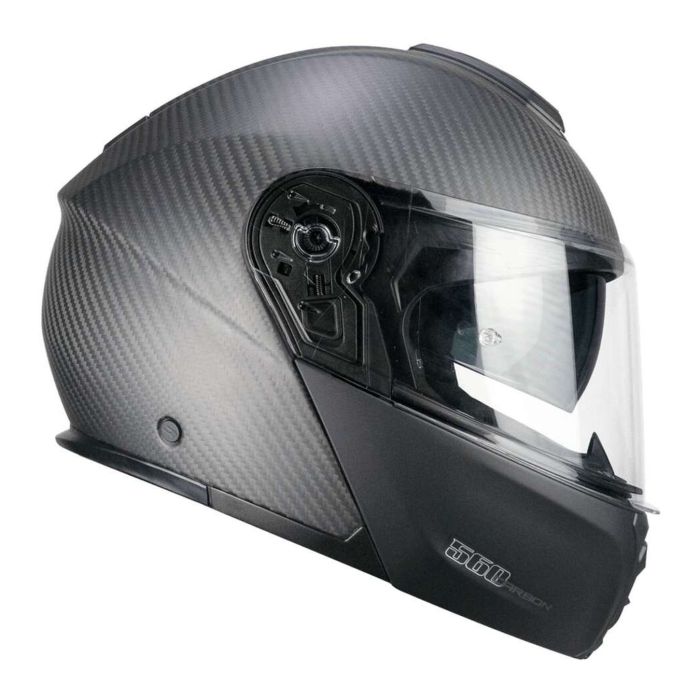 Casco Modulare Carbonio Cgm 560c Mad Pro Carbon Nero Opaco