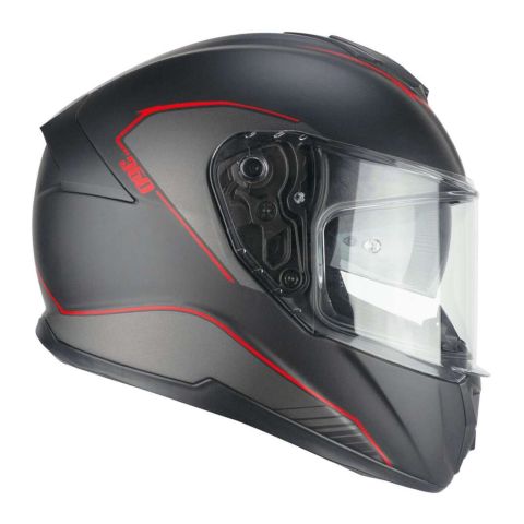 Casco Integrale Fibra Cgm 360g Kad Ride Nero Rosso Opaco