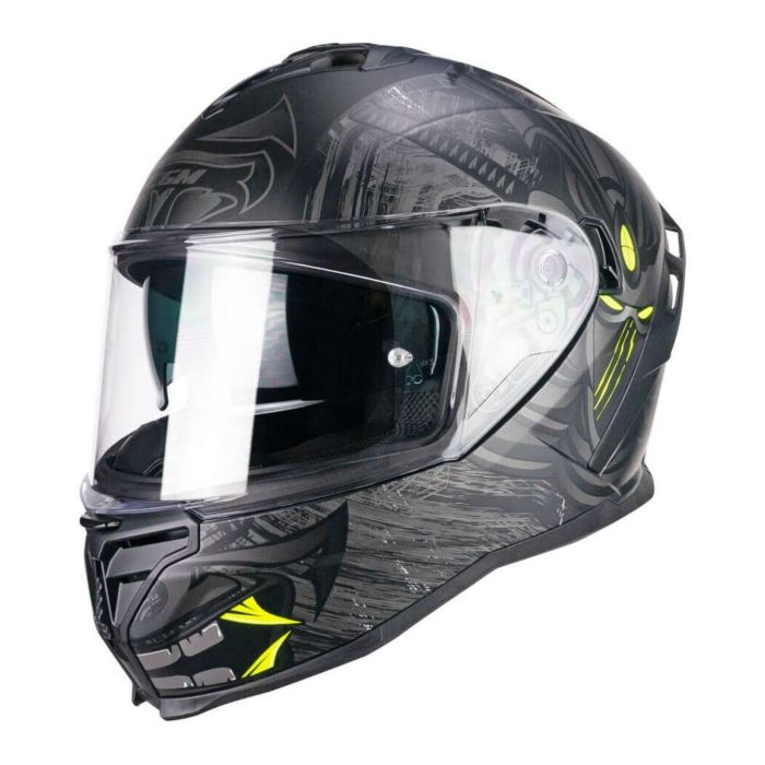 Casco Integrale Cgm 363s Shot Nippo Nero Giallo Fluo Opa