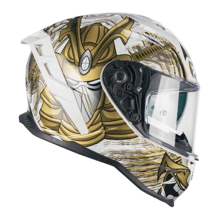 Casco Integrale Cgm 363s Shot Nippo Bianco Oro