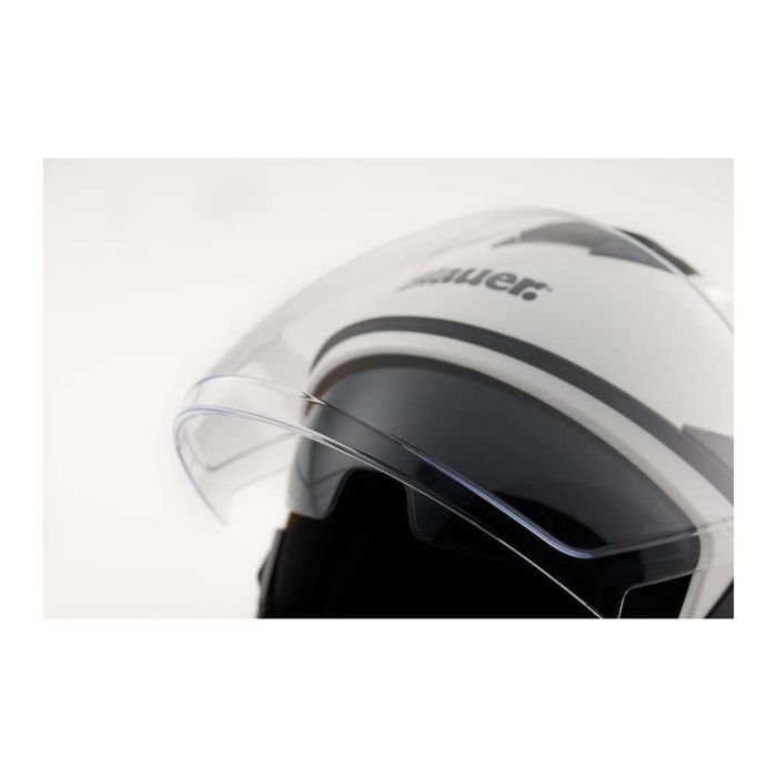Casco Blauer Demi Jet Dj01 Mono Glossy White