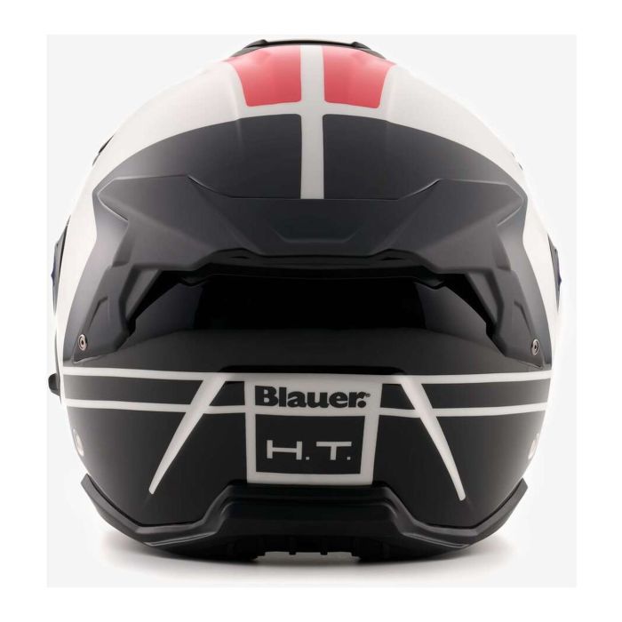 Casco Blauer Jet Jj01 Glossy White/red
