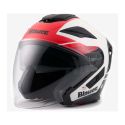 Casco Blauer Jet Jj01 Glossy White/red