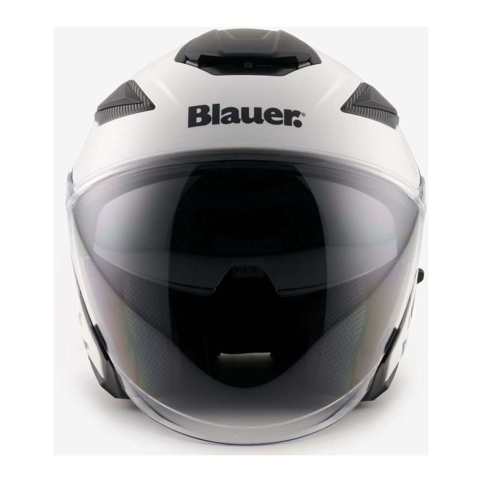 Casco Blauer Jet Jj01 Mono Glossy White