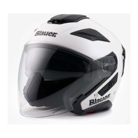 Casco Blauer Jet Jj01 Mono Glossy White