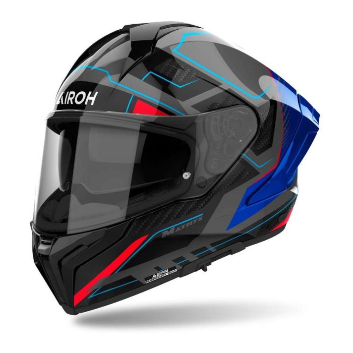 Casco Airoh Matryx Rocket Blue/red Gloss