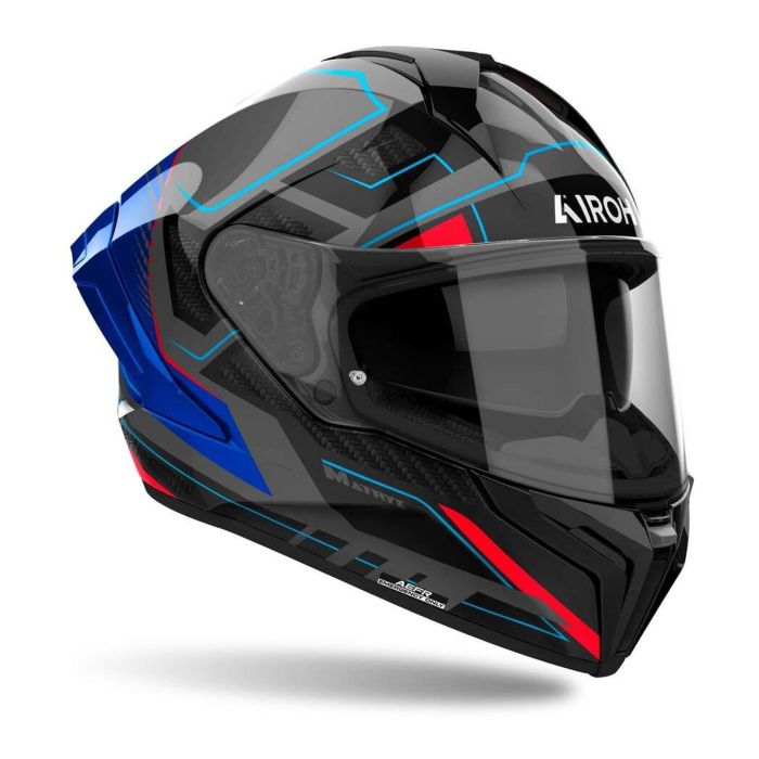 Casco Airoh Matryx Rocket Blue/red Gloss