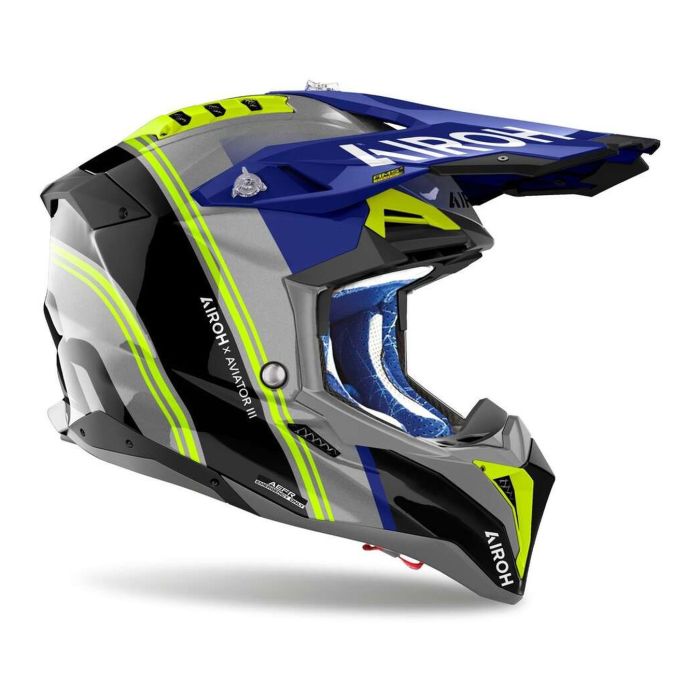 Casco Airoh Aviator 3 Hima Blue Gloss