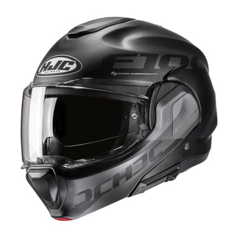 Casco Modulare Hjc F100 Hetal Mc5sf Nero Grigio