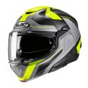 Casco Modulare Hjc F100 Bios Mc3hsf Giallo Grigio