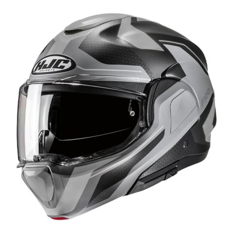 Casco Modulare Hjc F100 Bios Mc5sf Nero Grigio
