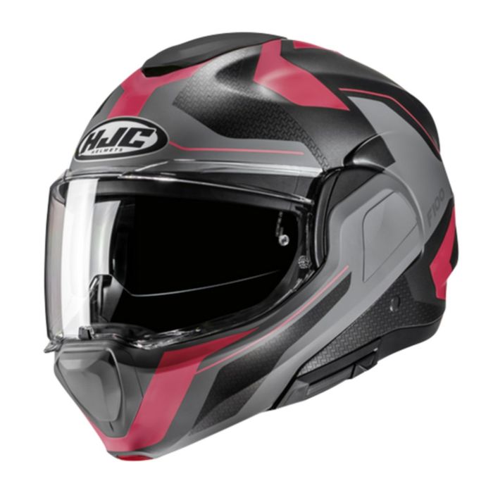 Casco Modulare Hjc F100 Bios Mc8sf Nero Viola Gri