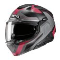 Casco Modulare Hjc F100 Bios Mc8sf Nero Viola Gri