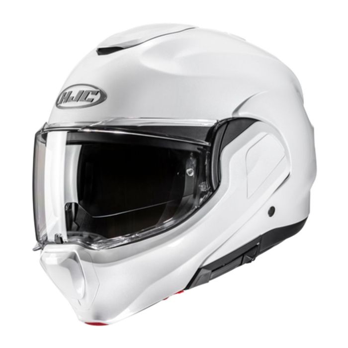 Casco Modulare Hjc F100 Solid Pearl White