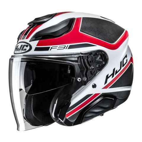 Casco Jet Hjc F31 Ceron Mc1sf Bianco Rosso N