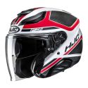 Casco Jet Hjc F31 Ceron Mc1sf Bianco Rosso N