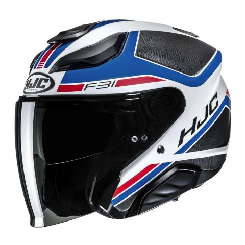 Casco Jet Hjc F31 Ceron Mc21sf Bianco Blu Ro