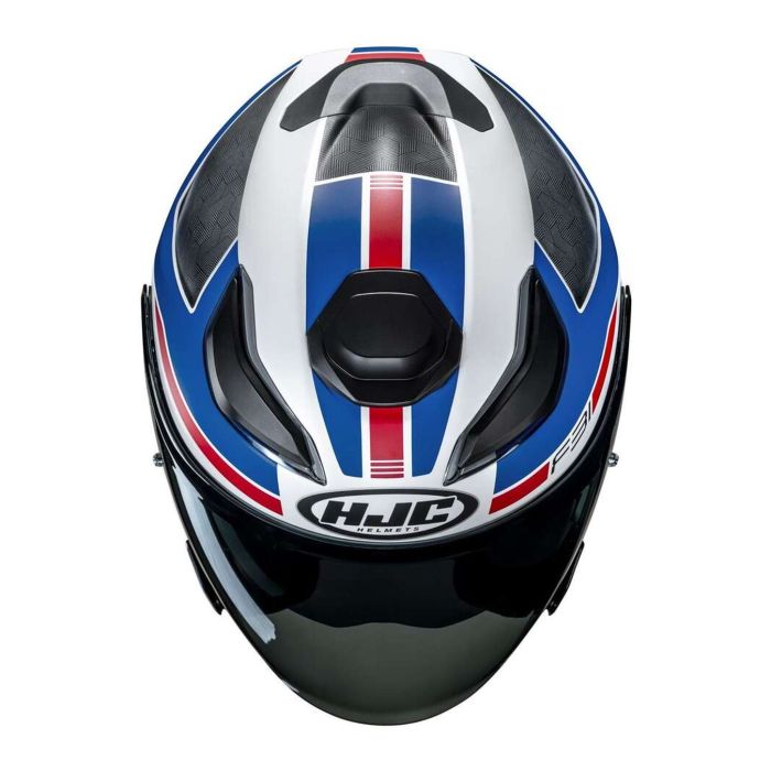 Casco Jet Hjc F31 Ceron Mc21sf Bianco Blu Ro