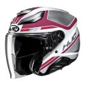Casco Jet Hjc F31 Ceron Mc8 Bianco Viola Gri